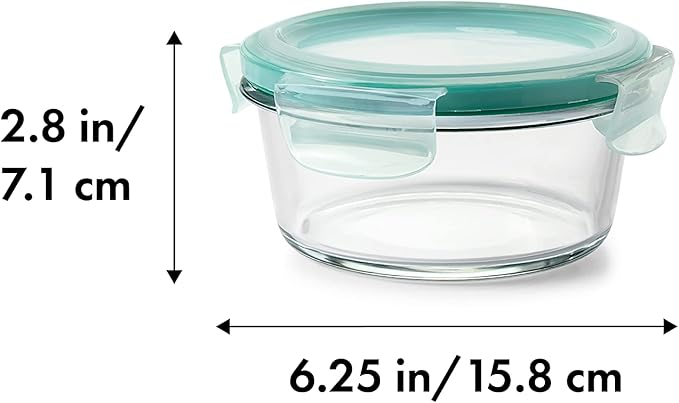 OXO Good Grips 2 Cup Smart Seal Glass Airtight Round Food Storage Container