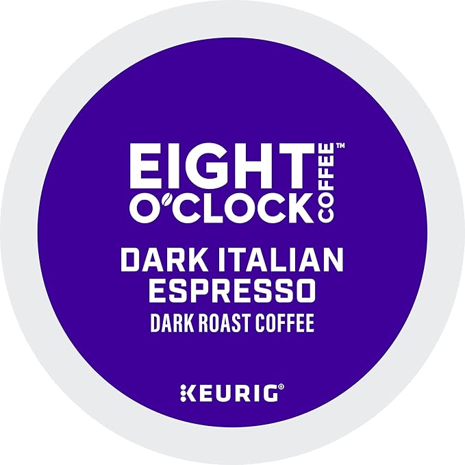 Eight O'Clock Coffee Dark Italian Roast Single-Serve Keurig K-Cup Pods, Medium Roast Coffee Pods, 96 Count