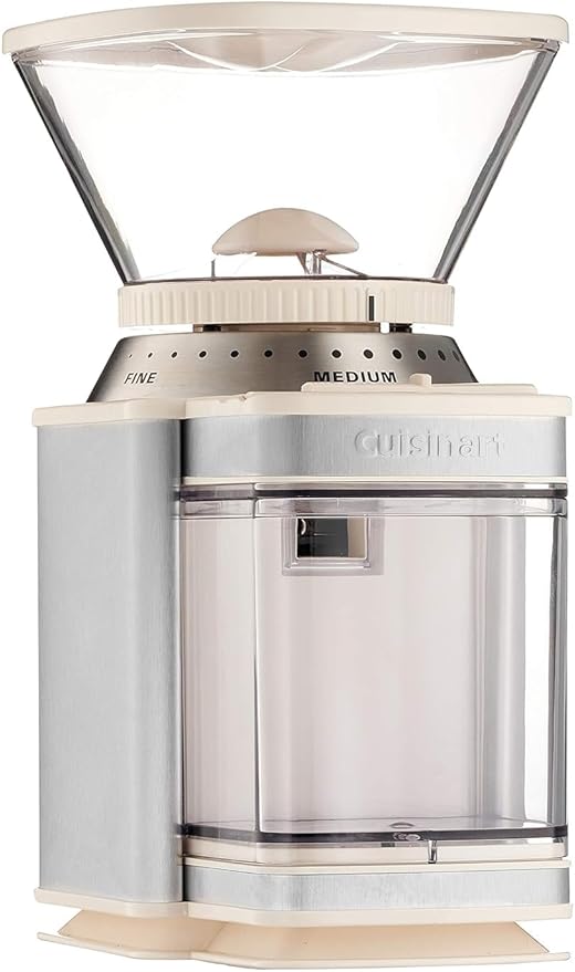 Cuisinart Coffee Grinder, Electric One-Touch Automatic Burr Coffee Grinder with 18-Position Grind Selector, Cup Size Selector for 4 – 18 Cups, DBM-8CRMP1, Cream Stainless