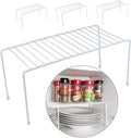 Evelots Kitchen Cabinet Wire Shelf Organizer/Rack - 4 Pack Sturdy Metal Shelf Risers - Double Your Counter Space - Great for Kitchen, Freezer, Pantry and Bathroom - Rustproof - White