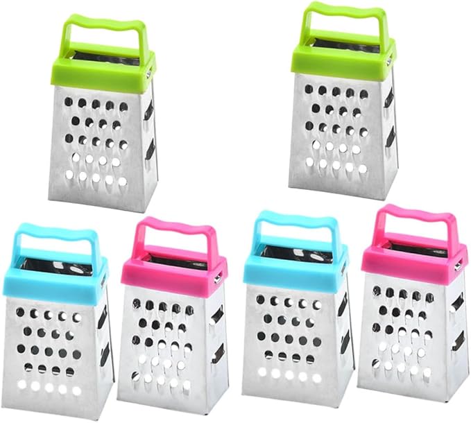 PRETYZOOM 6pcs Grater Stainless Steel Garlic Tool Mini Slicer Vegetable Grater Multi-use Strong Comfortable to Hold