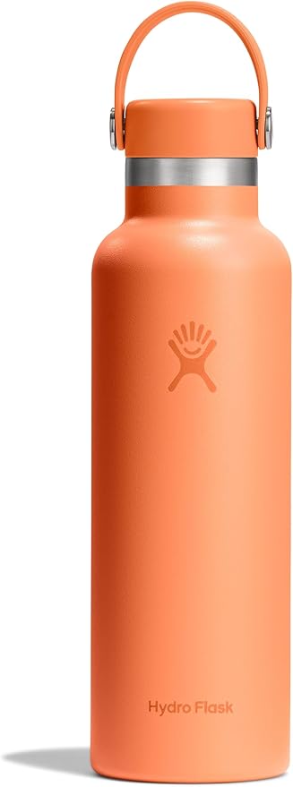 Hydro Flask Water Bottle - Insulated Stainless Steel - Non Spill, Leakproof in 21 Oz Nectar Orange