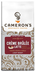 Cameron's Coffee Holiday Roasted Ground Coffee Bag, Flavored, Crème Brulee Latte, 12 Ounce