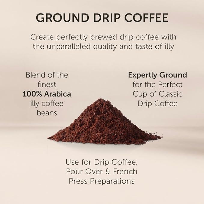 illy Arabica Selections Brasile - Cerrado Mineiro Ground Coffee, Regenerative Agriculture Coffee, 8.8oz (Pack of 1)