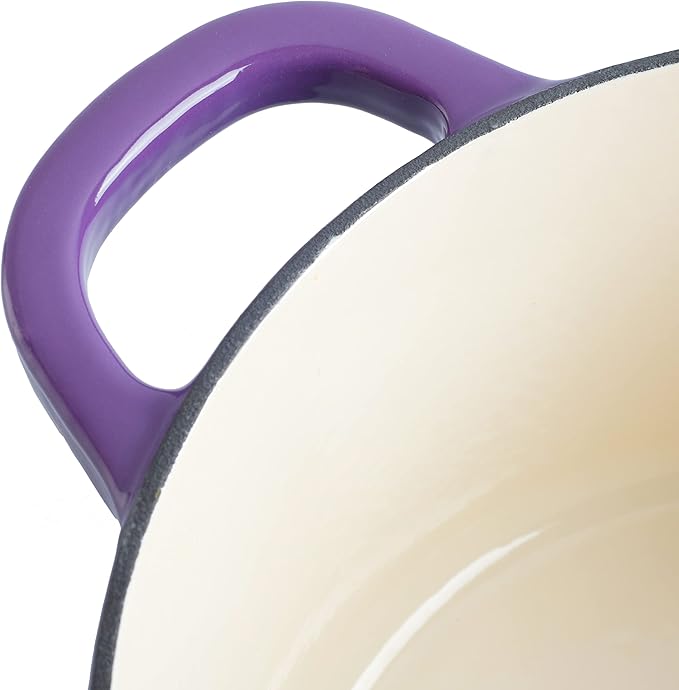 Crock-Pot Artisan Round Enameled Cast Iron Dutch Oven, 7-Quart, Lavender Purple