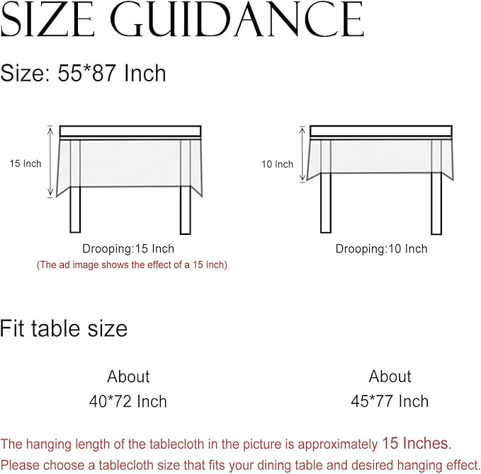 ISAENNE Designer Green Linen Tablecloth Rectangular,Floral French Country Indoor Table Cloth,Stain Resistant Home Decor Tablecloths for Dining Kitchen Thanksgiving Party,55"*87"-Brune
