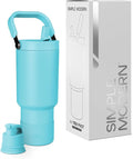 Simple Modern Trek Pivot | 30oz Flip Straw Tumbler with Handle | Water Bottle & Boot | Interchangeable Straw & Chug Lids | Insulated Stainless Steel Jug | Gym Sports Outdoors | Nantucket Tides
