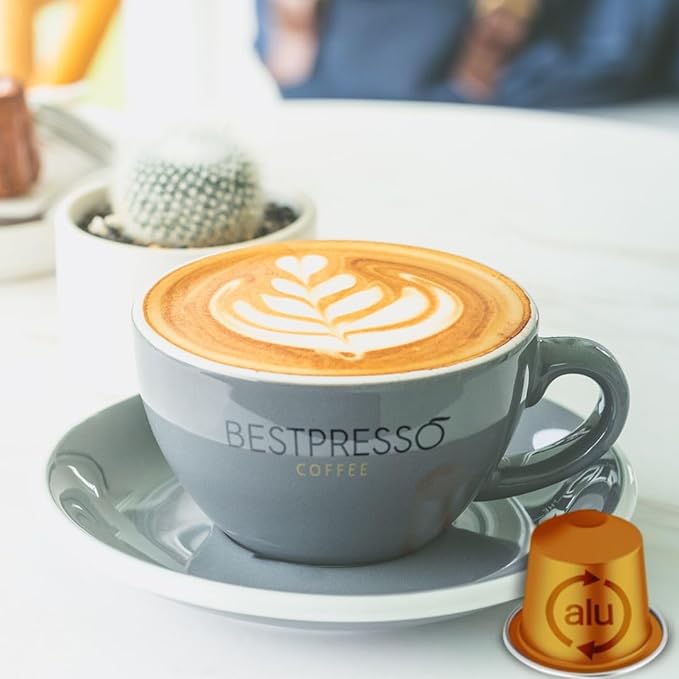 Bestpresso Coffee for Nespresso Original Machine 120 pods Certified Genuine Espresso Arabica Blend (Light Intensity), Pods Compatible with Nespresso Original 60 Days Satisfaction Guarantee
