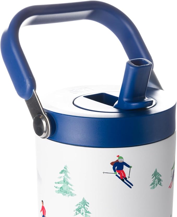 Simple Modern Trek Pivot | 30oz Flip Straw Tumbler with Handle | Water Bottle & Boot | Interchangeable Straw & Chug Lids | Insulated Stainless Steel Jug | Gym Sports Outdoors | Downhill Skiing