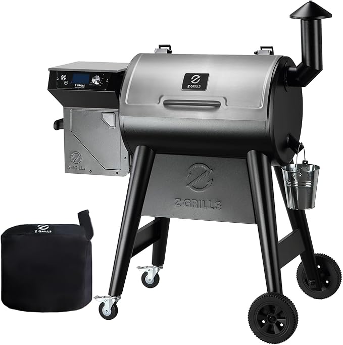 Z GRILLS Electric Wood Pellet Grill Smoker with PID 3.0 Controller, 450°F Max Temperature, 8-in-1 Outdoor Grill & Smoker, 459 Square Inches Cook Area, Meat Probes, Rain Cover (450E PRO)