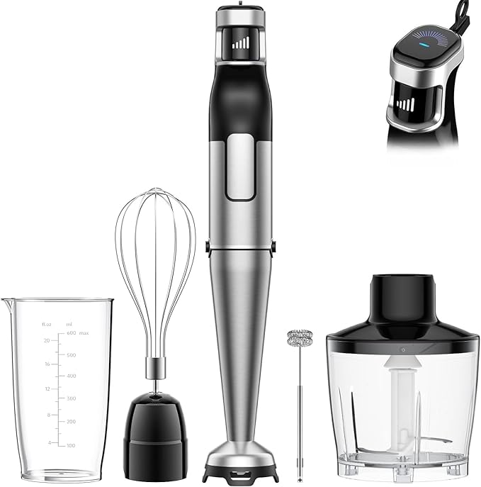 Immersion Handheld Blender 1100W Corded Hand Blender Trigger Variable Speed 5 in 1 Stick Blender