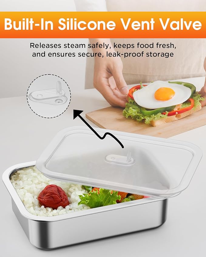 Cordless Electric Lunch Box 1100ML Stainless Steel Container