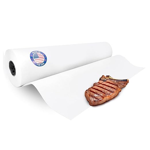 White Butcher Paper Roll 36" x 8640" (720 feet) - USA-Made Natural Food-Grade Paper for Cooking Meat and Fish - Unwaxed Material for Smoker, BBQ & Grilling by IDL Packaging