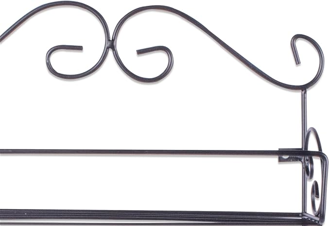 DII Farmhouse Vintage Decorative Metal Pantry Spice Rack Organizer, 12" Lx2.5 Dx4.33 H, Spice Rack Shelf 2 Piece