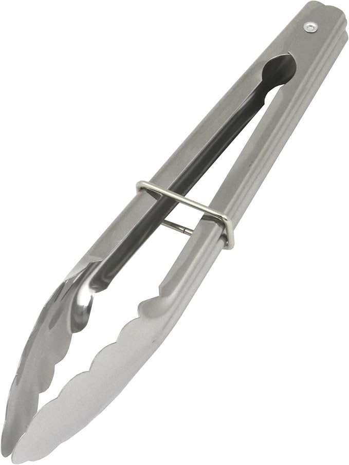 Chef Craft Clam Shell Tongs, 9-Inch, Stainless Steel