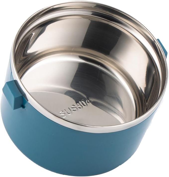 SANQIAHOME 3 Tier Stackable Stainless Steel Lunch Box Sealed(blue, 3 layers) with spoon and fork