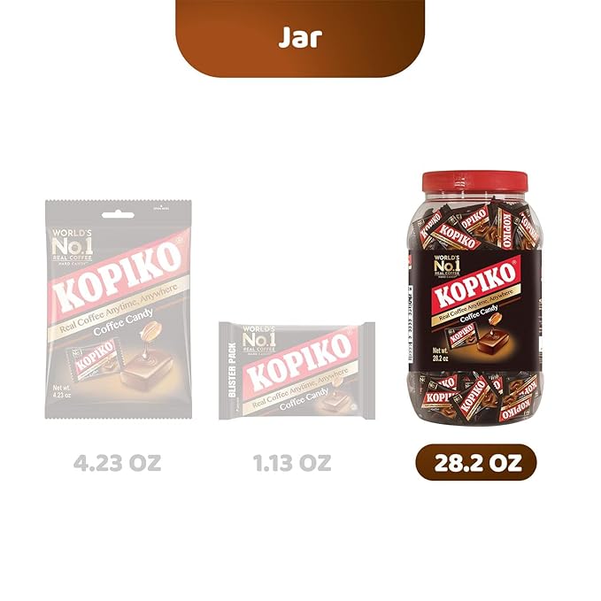 Kopiko Coffee Candy – Bold-Tasty Hard Candy from Indonesia with Real Coffee Extract – A Satisfying Boost for On-the-Go Energy (3-Pack 28.2oz Each)