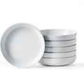 famiware Milkyway 33 oz Bowl Set, Pasta Bowls Set of 6, Salad Bowls Perfect for Your Friend for Housewarming, Thanksgiving, Christmas, Light Gray
