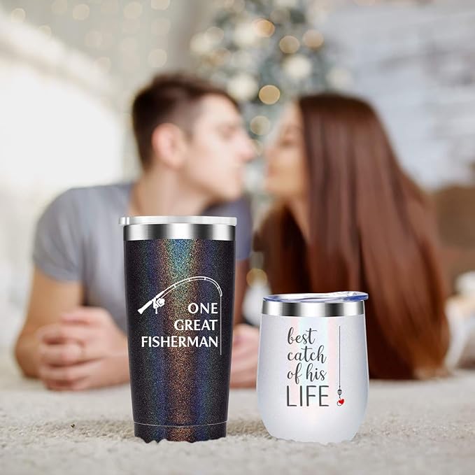 Wedding Anniversary for Couple Friend Lovers Cups Stainless Steel Wine Tumbler Travel Mug with Straw and Lid,2 Pack