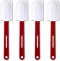 Norme 4 Pcs High Temp Silicone Spatulas Heat Resistant Rubber Spatula Commercial Silicone Scraper with Handle for Kitchen Cook Baking Mixing Utensil, Dishwasher Safe (10 Inch)