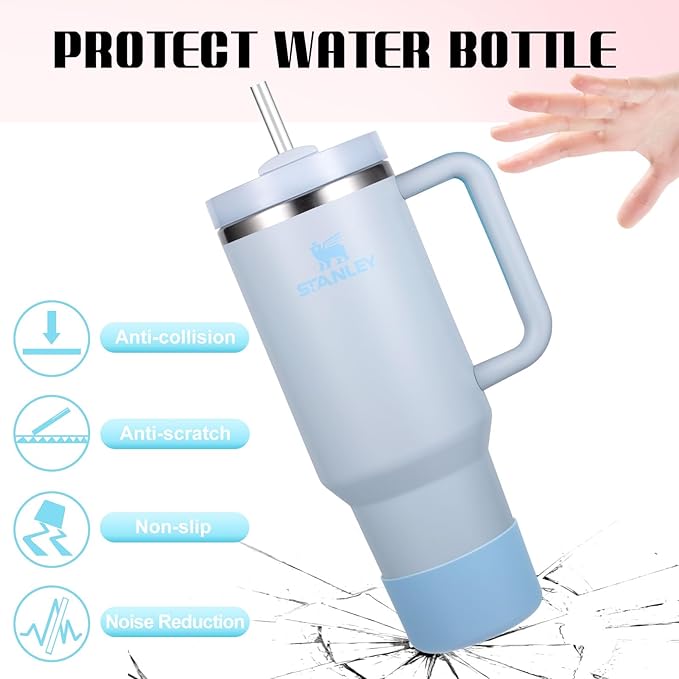 Silicone Boot for Hydro Flask 12-40 OZ Water Bottle, Boot for Stanley Cup 40 30 OZ, Bottom Boots for Hydroflask Sports Water Bottles, Silicone Bottom Cover Sleeve
