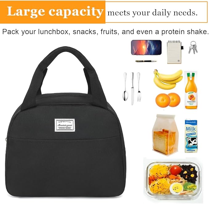 lunch bag women & men,Insulated Cooler Lunch Box Adult Water Resistant Lunch tote bag Shoulder strap not included