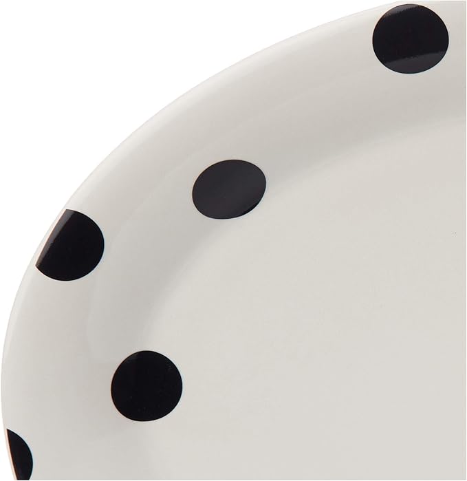 Kate Spade New York Deco Dot 14" Oval Serving Platter, 2.95 LB, White