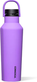 Corkcicle Sport Canteen - Keeps Drinks Cold 25 Hours - Stainless Steel Water Bottle - Triple-Insulated - Spill-Proof - Summer Drinkware Gift - Keeps Drinks Ice Cold - 20 oz - Varsity Purple