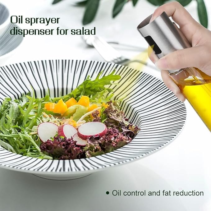 Oil Sprayer for Cooking, 100ml Olive Oil Sprayer Mister, Oil Spray Bottle for Kitchen, Portable Kitchen Gadget for Air Fryer, Baking, Salad, Grilling, Roasting,Olive Oil Dispenser
