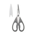 KitchenAid All Purpose Kitchen Shears with Protective Sheath Durable Stainless Steel Scissors, Dishwasher Safe, Soft Grip Comfort Handle, 8.72 Inch, Gray