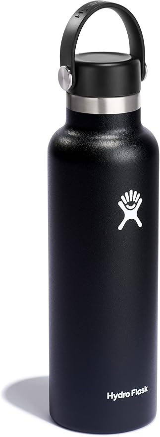 Hydro Flask Water Bottle - Insulated Stainless Steel - Non Spill, Leakproof in 21 Oz Black
