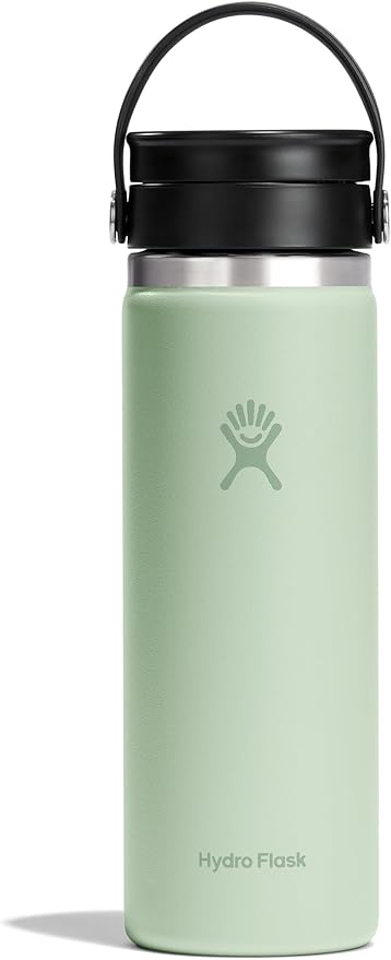 Hydro Flask Flex Sip Coffee Tumbler – Insulated Stainless Steel, Non Spill, Leak Proof Travel Coffee Cup 20 Oz Aloe Green