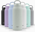 Ello Cooper Twist 40oz Stainless Steel Water Bottle with Chug Lid | Leak Proof | Double Walled and Vacuum Insulated | Built in Carry Loop | Dishwasher Safe | Sage