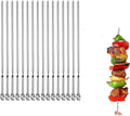 Metal Skewer for Grilling,Kabob Skewer,Flat BBQ Barbecue Skewer,Grilling Skewers Set,Reusable BBQ (10" skewer(16 pack))