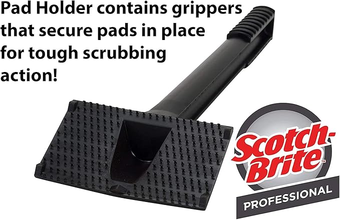 3M Scotch-Brite Griddle Cleaning, Quick Clean Heavy Duty Scour Pad, 4 in x 5.25 in, 6 Pads/Pack, For Baked On Food and Cooking Oils, Use on Hot or Cool Griddle