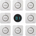 SINGCALL Restaurant Pager System Waiter Calling System Pagers and Beepers for Kitchen,Fast Food,Hotel,Restaurants,Cafe,Bar to Call Waiters 8 Waterproof Wireless Call Buttons 1 Number Display Receiver