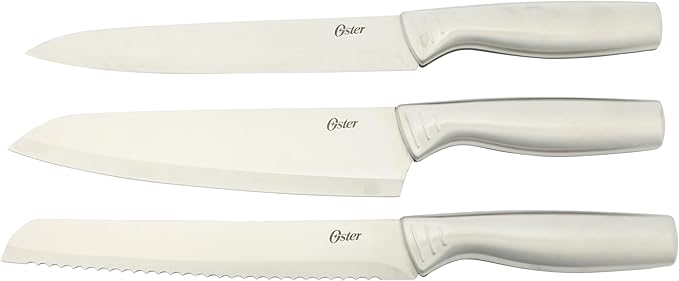 Oster Eckert 15 Piece High Carbon Stainless Steel Knife Block Set W/Wood Block - Cuchillos Para Cocina