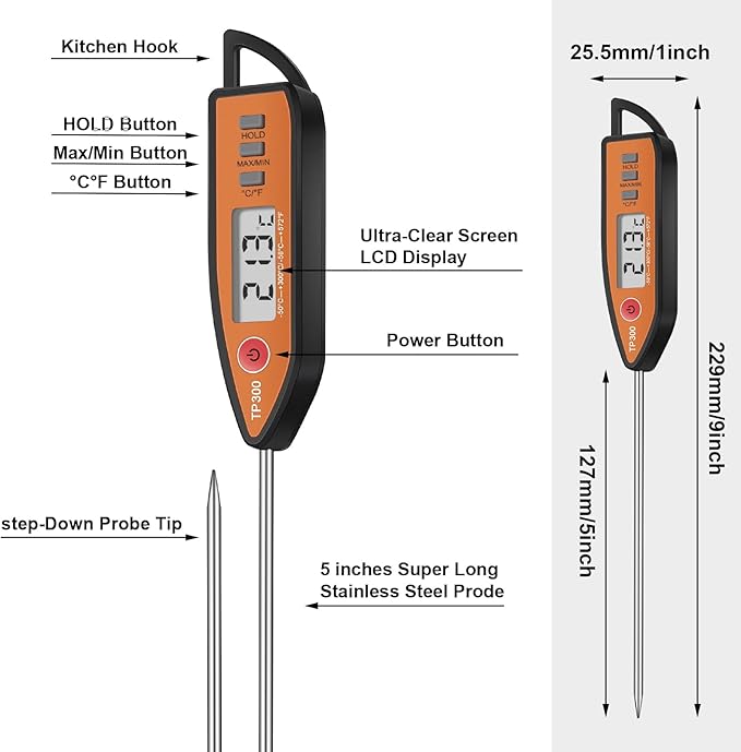 Digital Thermometer Food Meat Candy Water Immediate Read Thermometer for Kitchen Cooking(24 Pcs)