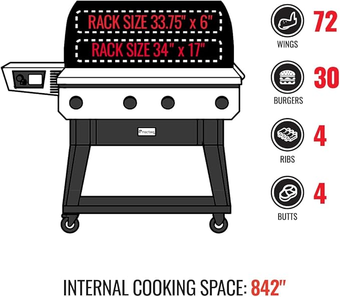 recteq X-Fire Pro Pellet Smoker Grill, Wi-Fi-Enabled Electric Pellet Grills, Outdoor Grills & Smokers, BBQ Grill, 825 Sq. in. Cooking Space, X-Fire Pro + Grilling Essentials