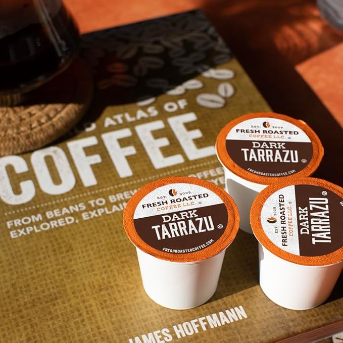 Fresh Roasted Coffee, Dark Costa Rica Tarrazu, Dark Roast, 72 Pods for K Cup Brewers