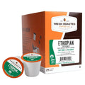 Fresh Roasted Coffee, Organic Ethiopian Sidamo | Fair Trade, USDA Organic, 100% Single Origin, Kosher | Light Roast 24 Pods for K Cup Brewers