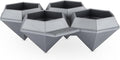 TrueZoo Jumbo Iced Out Diamond Ice Tray, Easy Release Silicone Ice Mold for Whiskey, Cocktails, Spirits, Iced Tea, Beverages, Bar Cart Accessories, Kitchen & Home Bar Gifts, Set of 1, Grey