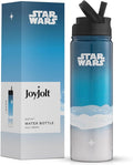 JoyJolt Stainless Steel Star Wars Water Bottle 22 oz with Straw Lid, BPA-Free Sports and Travel Vacuum Insulated Water Bottle, Destination Collection Hoth Bottle, Star Wars Gifts