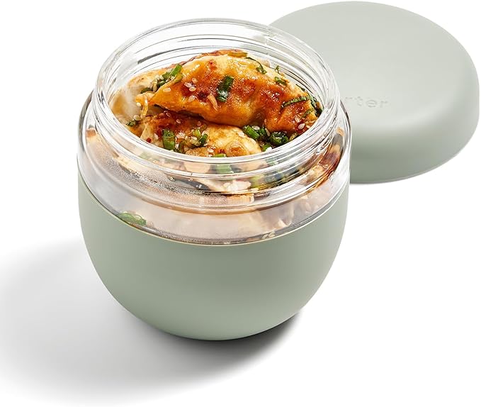 W&P Porter Seal Tight Glass Lunch Bowl Container w/ Lid | Mint 16 Ounces | Leak & Spill Proof, Soup & Stew Food Storage, Meal Prep, Airtight, Microwave and Dishwasher Safe, BPA-Free Glass