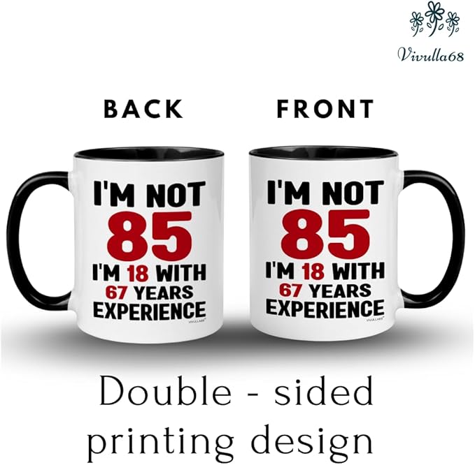 85th Birthday Gifts For Men, Women - Funny Mugs & Cups Ideas For Grandma, Presents For 85-year-old Man, Woman, Dad, Mom, 1940 Birthday Present For Grandma & Grandpa, Happy 85th Bday Decorations Gift