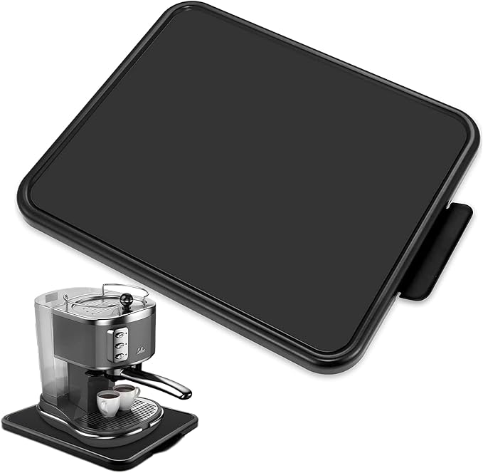 Kitchen Caddy Coffee Maker Sliding Tray, Premium Under Cabinet Appliance Coffee Maker Toaster Blender Air Fryer Stand Mixer (Alloy Steel, 11.7" W x 13.8" D)