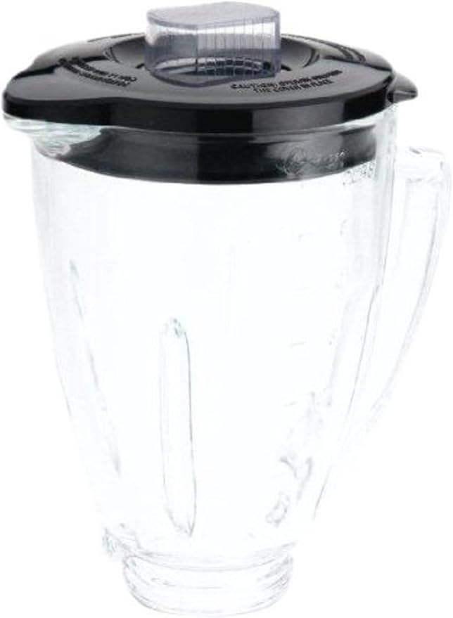 Oster Blender 6 Cup Glass Jar, Black Lid