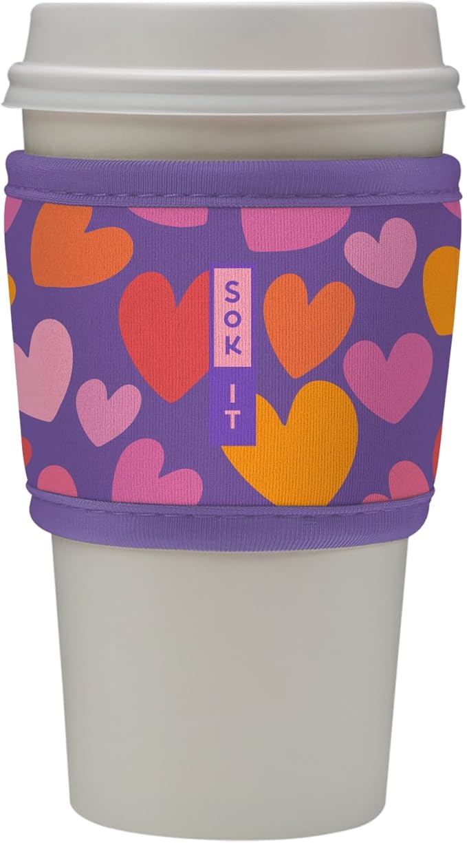 Sok It HotSok Coffee & Tea Reusable Insulated Neoprene Cup Sleeve (Hearty Hues)