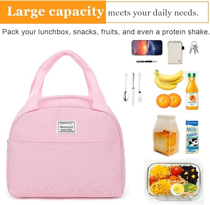 lunch bag women & men,Insulated Cooler Lunch Box Adult Water Resistant Lunch tote bag Shoulder strap not included