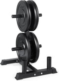 CAP Barbell 2-Inch Olympic Bumper Plate Weight Set with 6 Post Rack | 100-370 lbs | Multiple Options
